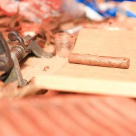 Foto von einer neuen handgerollten Zigarre